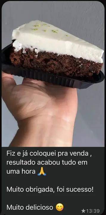 Mensagem real de aluna da Doce Senhorita