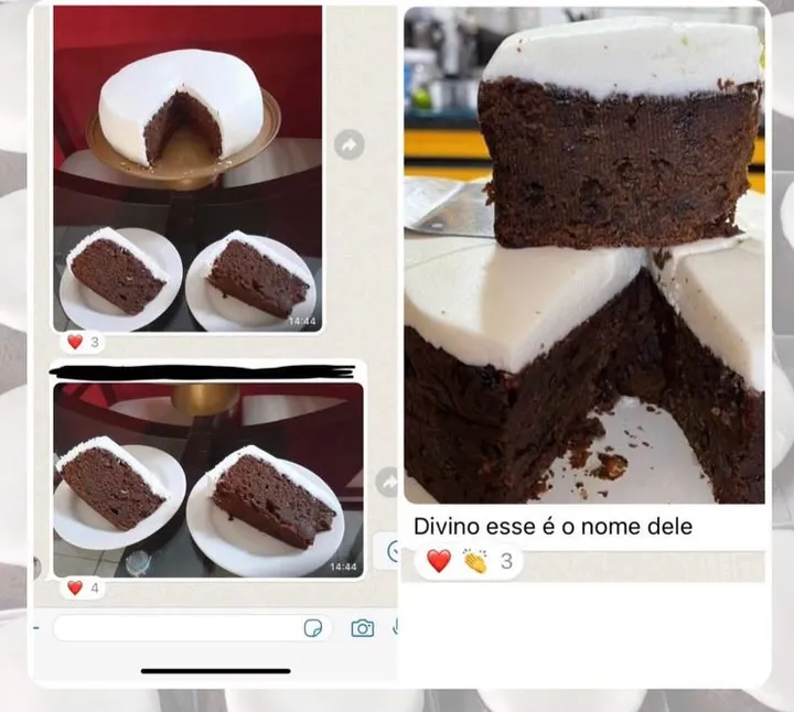 Mensagem de aluna da Doce Senhorita no WhatsApp